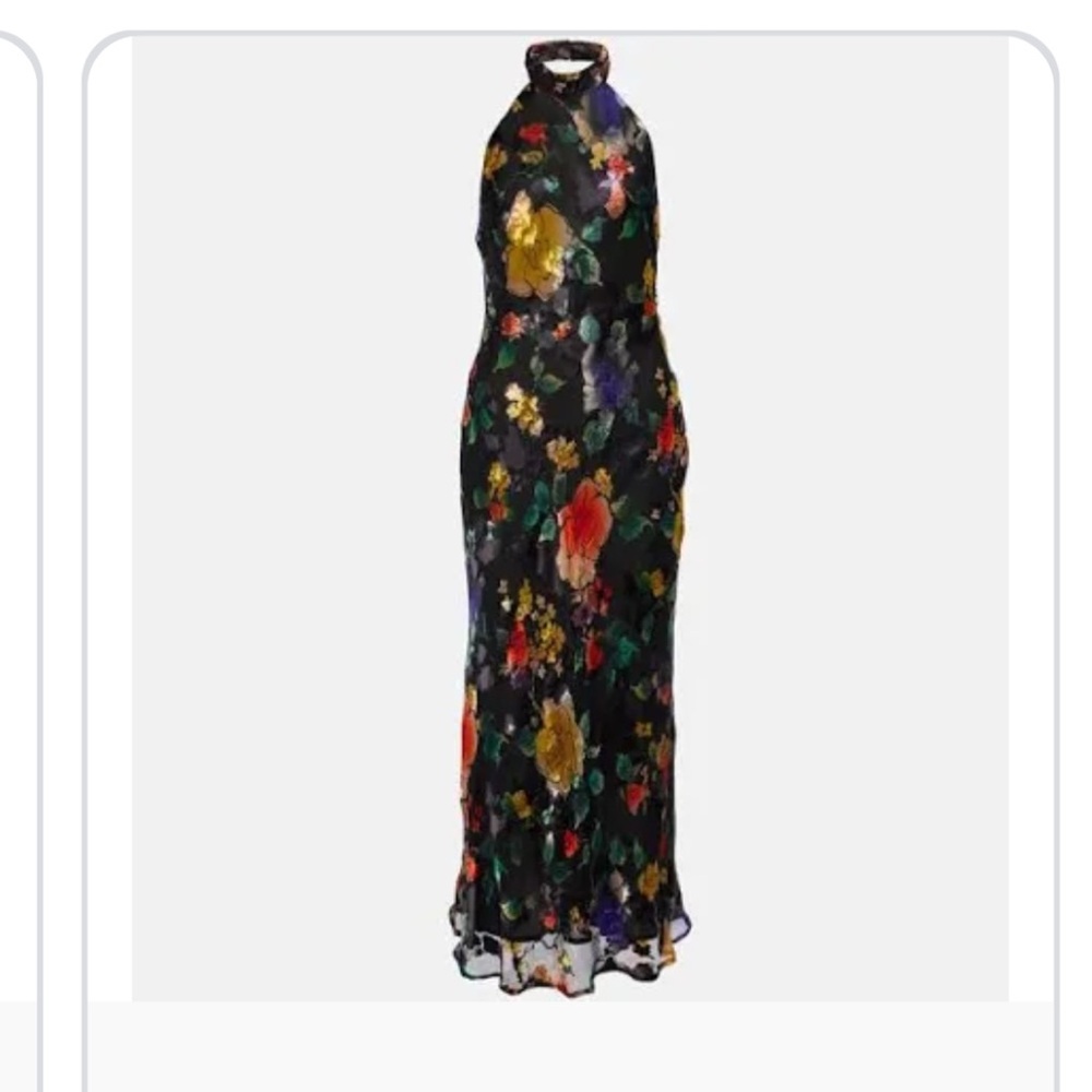 RIXO Multicolor Floral Maxi Skirt